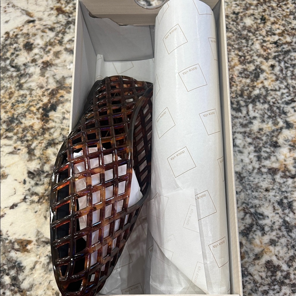 Dolce Vita Tortoiseshell Lattice Mule - Brown - Picture 2 of 2
